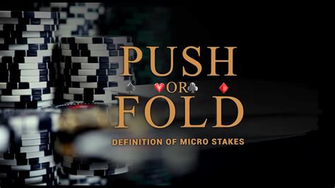 micro stakes poker definition